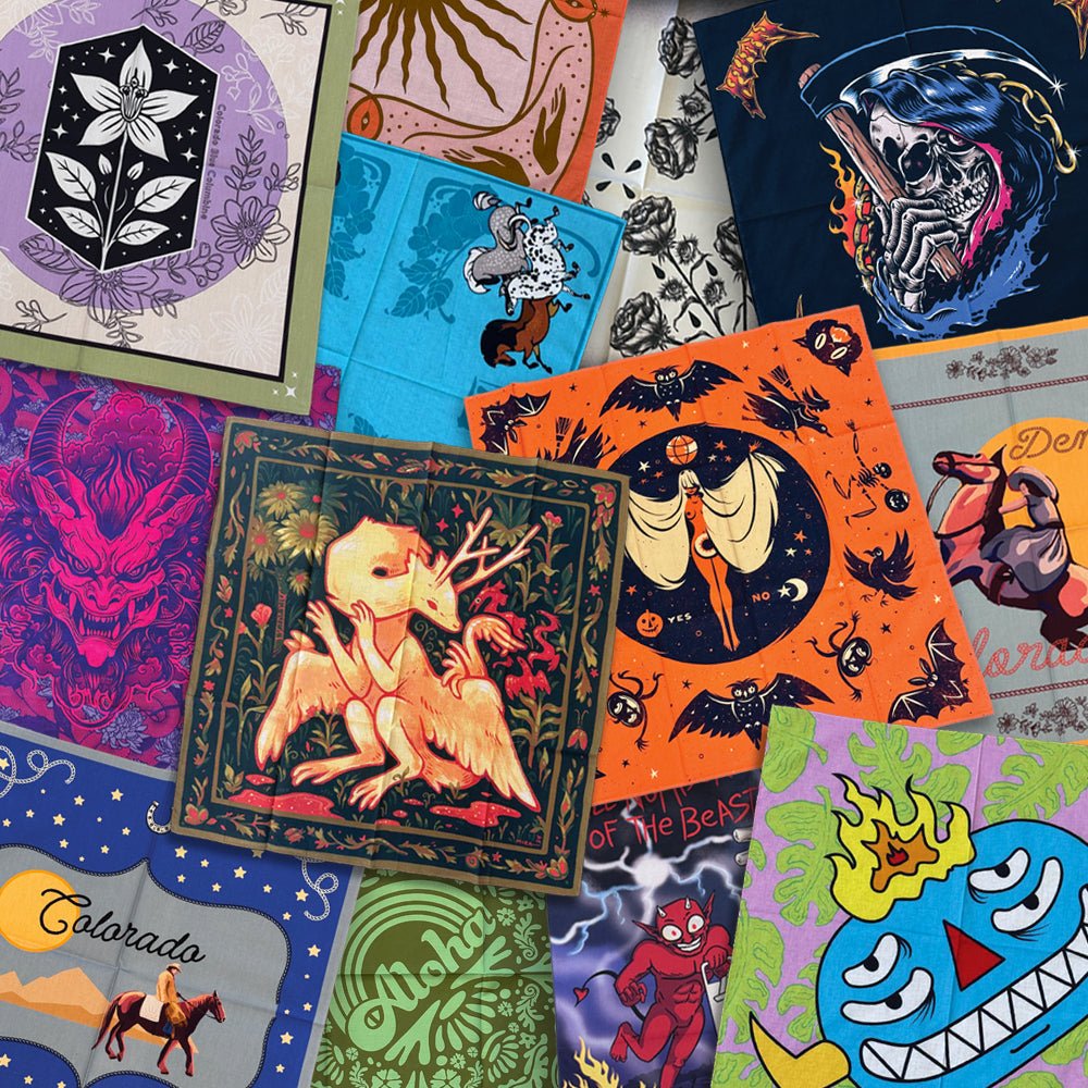 Custom 100$ Cotton Bandanas - Alchemy Merch - Make your own custom merchandise