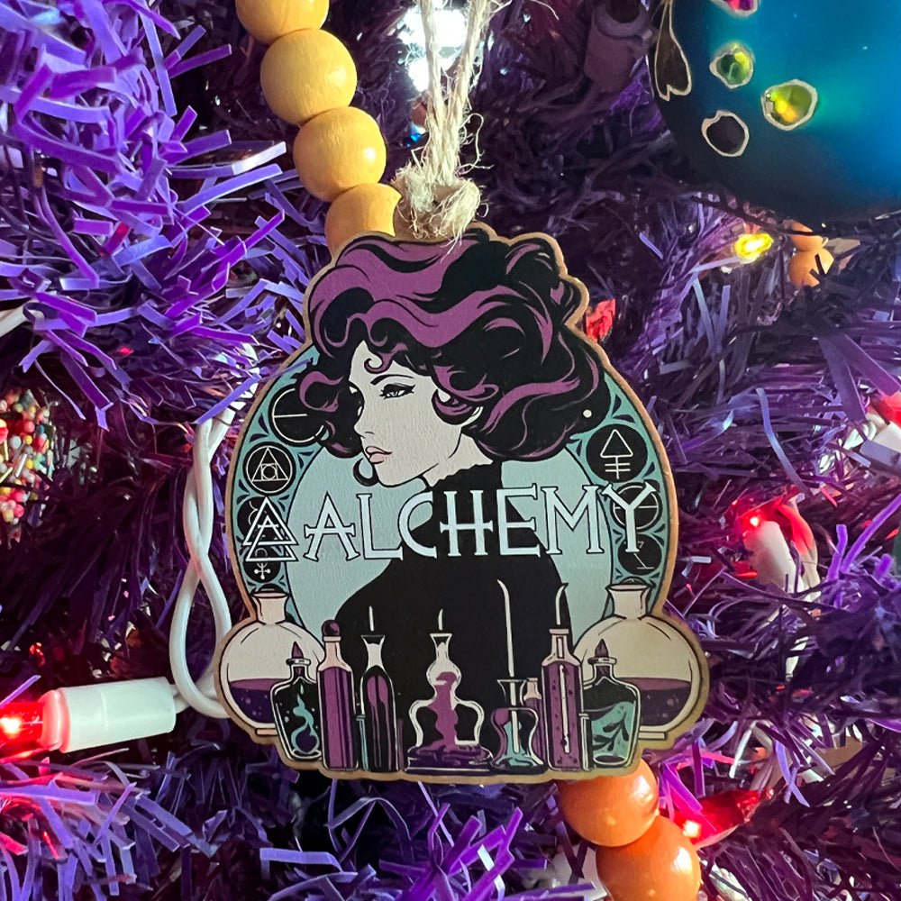 Wooden Ornaments - USA Made - Custom Ornaments - Sustainable Wood - Alchemy Merch