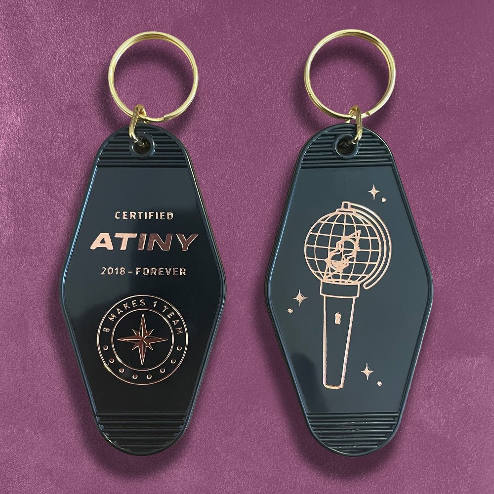 Custom Motel Keychains - Foil Embossed - Alchemy Merch - Make your own custom Motel Keychains - Foil Embossed - custom merch