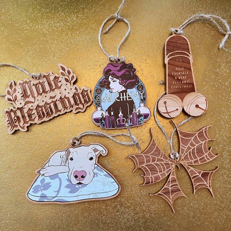 Custom Wooden Ornaments (USA Made) - Alchemy Merch - Make your own custom Wooden Ornaments (USA Made) - custom merchandise