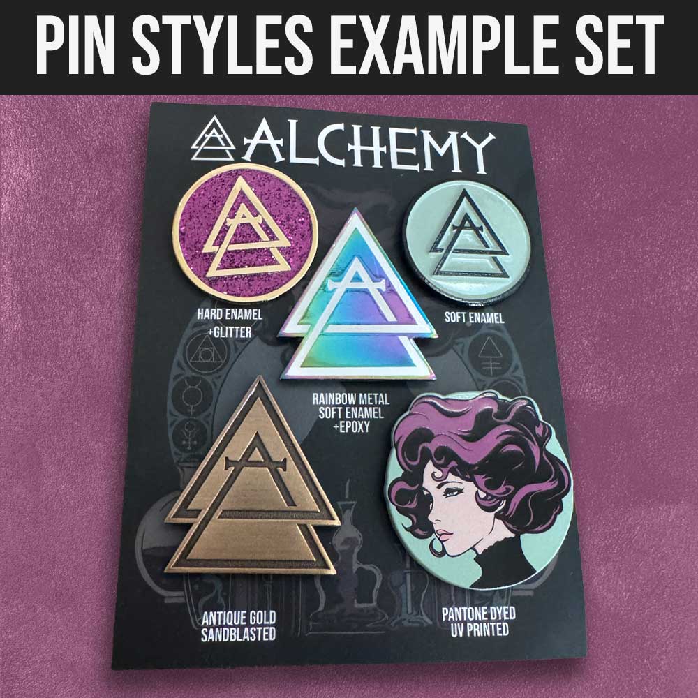 Pin Styles Example Set - Alchemy Merch