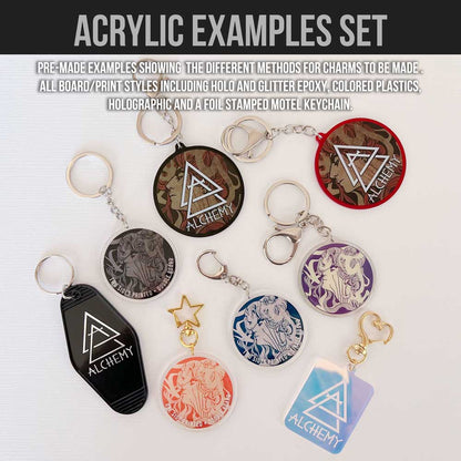 Acrylic Charms Example Pack (7 items) - Alchemy Merch
