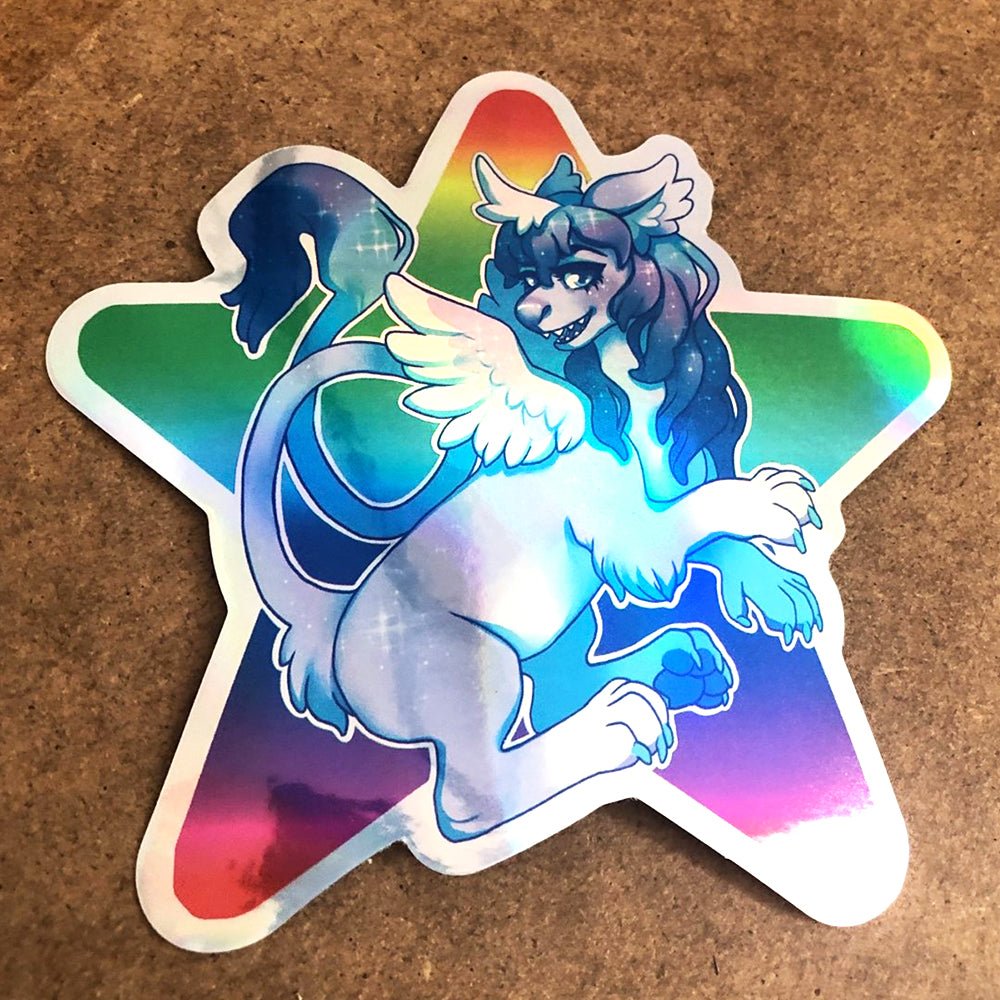Rainbow Holographic Stickers - Alchemy Merch